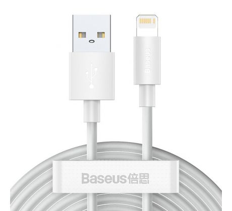 BASEUS cabel USB A to Lightning 2,4A Wism TZCALZJ-02 2 pcs 1,5 m biely