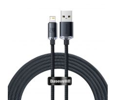 BASEUS cable USB A to Lightning 2,4A Crystal Shine CAJY000101 2 m cierny