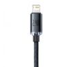 BASEUS cable USB A to Lightning 2,4A Crystal Shine CAJY000101 2 m cierny