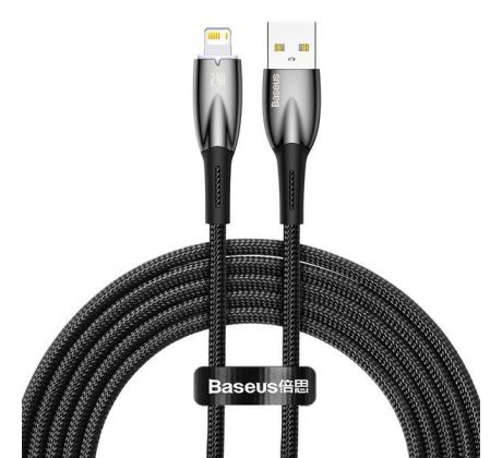 BASEUS cable USB A to Lightning 2,4A Glimmer CADH000301 2 m cierny