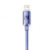 BASEUS cable USB A to Lightning 2,4A Crystal Shine CAJY000005 1,2 m fialový