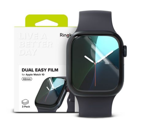 OCHRANNÁ FÓLIA RINGKE DUAL EASY 3-PACK APPLE WATCH 10 (42 mm) CLEAR