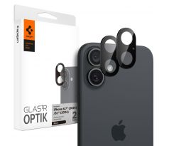 2PACK SET OCHRANNÝCH SKIEL ZADNEJ KAMERY SPIGEN OPTIK GLAS.TR CAMERA PROTECTOR 2-PACK iPhone 16 / 16 Plus BLACK