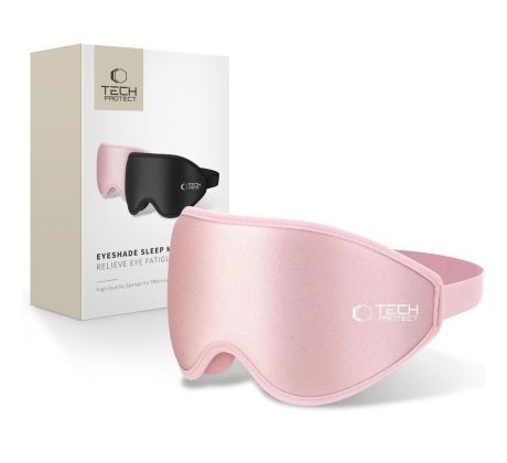 MASKA NA SPANIE TECH-PROTECT EYESHADE SLEEP MASK BABY PINK