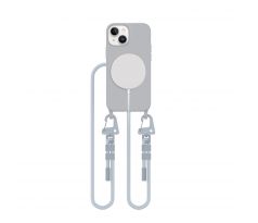 KRYT SO ŠNÚRKOU/POPRUH NA TELO TECH-PROTECT MAGNECKLACE MAGSAFE iPhone 13 mini CRAYON GREY