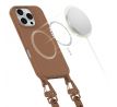 KRYT SO ŠNÚRKOU/POPRUH NA TELO TECH-PROTECT MAGNECKLACE MAGSAFE iPhone 16 Pro CHOCOLATE BROWN