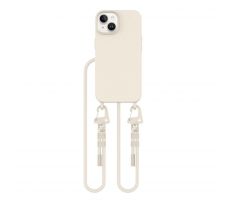 KRYT SO ŠNÚRKOU/POPRUH NA TELO TECH-PROTECT MAGNECKLACE MAGSAFE iPhone 15 COSMIC LATTE