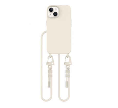 KRYT SO ŠNÚRKOU/POPRUH NA TELO TECH-PROTECT MAGNECKLACE MAGSAFE iPhone 15 COSMIC LATTE