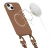 KRYT SO ŠNÚRKOU/POPRUH NA TELO TECH-PROTECT MAGNECKLACE MAGSAFE iPhone 15 CHOCOLATE BROWN