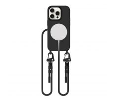 KRYT SO ŠNÚRKOU/POPRUH NA TELO TECH-PROTECT MAGNECKLACE MAGSAFE iPhone 15 Pro BLACK