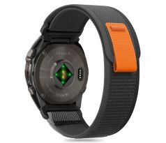 REMIENOK TECH-PROTECT NYLON GARMIN FENIX 5 / 6 / 6 PRO / 7 / 8 (47 mm) / E BLACK/ORANGE