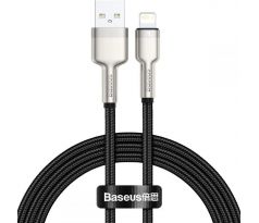 BASEUS cable USB A to Lightning 2,4A Cafule Metal 1 m cierny