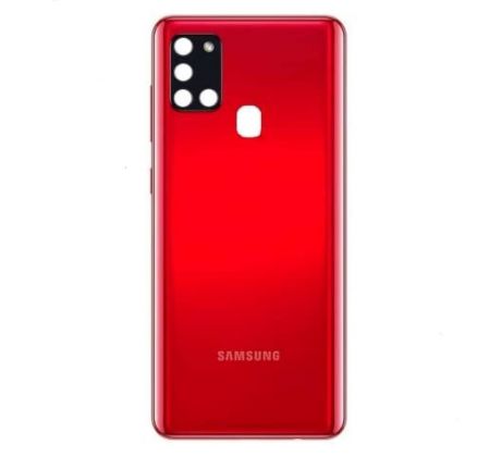 Samsung Galaxy A21s - Zadný kryt baterie so sklíčkom zadnej kamery - červený (náhradný diel)