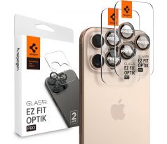 2PACK SET OCHRANNÝCH SKIEL NA KAMERU SPIGEN OPTIK PRO GLAS.TR ”EZ FIT” CAMERA PROTECTOR 2-PACK iPhone 16 Pro / Pro Max DESERT TITANIUM