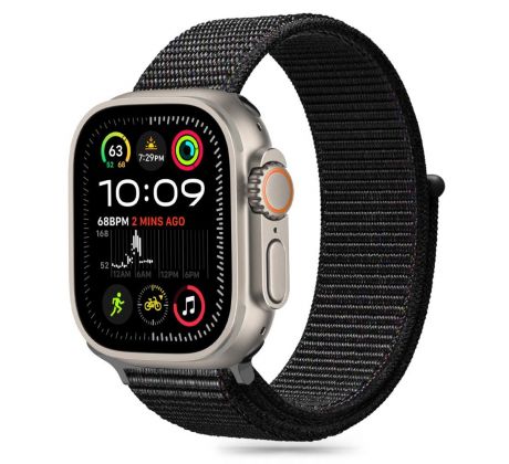 REMIENOK TECH-PROTECT NYLON APPLE WATCH 6 / 7 / 8 / 9 / 10 / SE (40 / 41 / 42 mm) BLACK