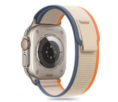 REMIENOK TECH-PROTECT NYLON STRIPE APPLE WATCH 6 / 7 / 8 / 9 / 10 / SE / ULTRA 1 / 2 (44 / 45 / 46 / 49 mm) CREAM/ORANGE