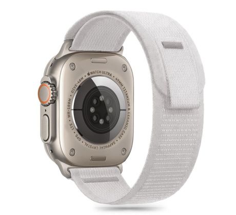 REMIENOK TECH-PROTECT NYLON STRIPE APPLE WATCH 6 / 7 / 8 / 9 / 10 / SE / ULTRA 1 / 2 (44 / 45 / 46 / 49 mm) CRAYON GREY