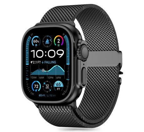 REMIENOK TECH-PROTECT MILANO APPLE WATCH 6 / 7 / 8 / 9 / 10 / SE / ULTRA 1 / 2 (44 / 45 / 46 / 49 mm) BLACK