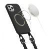 KRYT SO ŠNÚRKOU/POPRUH NA TELO TECH-PROTECT MAGNECKLACE MAGSAFE iPhone 12 / 12 Pro BLACK