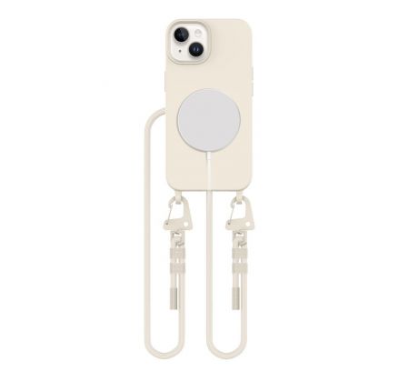 KRYT SO ŠNÚRKOU/POPRUH NA TELO TECH-PROTECT MAGNECKLACE MAGSAFE iPhone 13 COSMIC LATTE