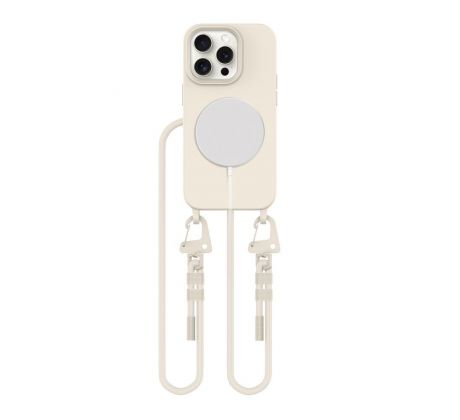 KRYT SO ŠNÚRKOU/POPRUH NA TELO TECH-PROTECT MAGNECKLACE MAGSAFE iPhone 14 Pro COSMIC LATTE