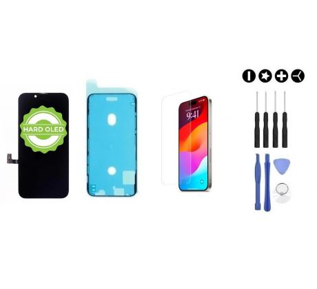 MULTIPACK - OLED displej pre iPhone 14 Pro + lepka pod displej + ochranné sklo + sada náradia