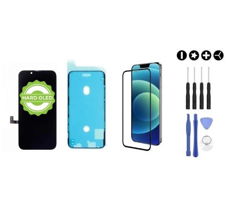 MULTIPACK - OLED displej pre iPhone 13 Pro Max + lepka pod displej + ochranné sklo + sada náradia