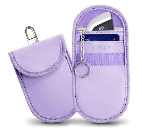 PÚZDRO FARADAYA TECH-PROTECT KLR100 POUCH KEYLESS RFID SIGNAL BLOCKER CASE LAVENDER