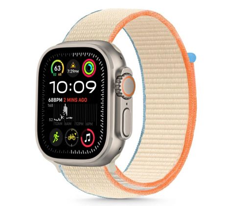 REMIENOK TECH-PROTECT NYLON APPLE WATCH 6 / 7 / 8 / 9 / 10 / SE (40 / 41 / 42 mm) CREAM