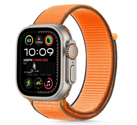 REMIENOK TECH-PROTECT NYLON APPLE WATCH 6 / 7 / 8 / 9 / 10 / SE (40 / 41 / 42 mm) KUMQUAT