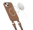 KRYT SO ŠNÚRKOU/POPRUH NA TELO TECH-PROTECT TECH-PROTECT MAGNECKLACE MAGSAFE iPhone 13 CHOCOLATE BROWN