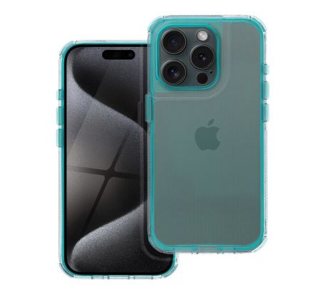 MATRIX CLEAR Case  iPhone 16 Pro Max slabomodrý tyrkysový mentolový