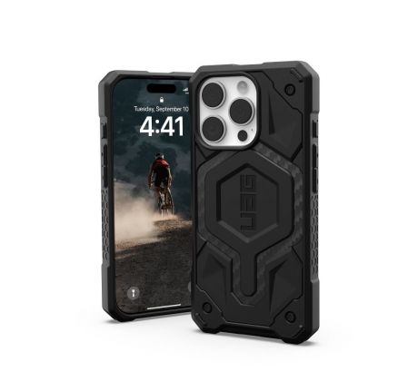 Case (UAG) Urban Armor Gear Monarch  iPhone 16 Pro carbon fiber