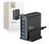 TECH-PROTECT DC140W-GAN 5-PORT DESKTOP CHARGER PD140W/QC3.0 BLACK