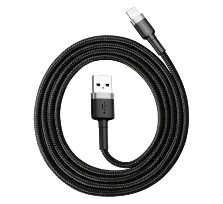 BASEUS cable USB A to Lightning 2.4A Cafule CALKLF-BG1 1 m cierny šedý