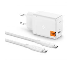 SIEŤOVÁ NABÍJAČKA S KÁBLOM SPIGEN ARCSTATION PRO GAN-651 1-PORT NETWORK CHARGER 65W + TYPE-C CABLE WHITE