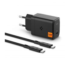 SIEŤOVÁ NABÍJAČKA S KÁBLOM SPIGEN ARCSTATION PRO GAN-651 1-PORT NETWORK CHARGER 65W + TYPE-C CABLE BLACK