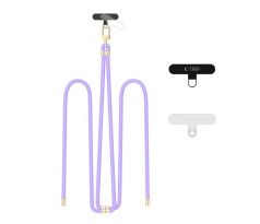 UNIVERZÁLNA ŠNÚRKA NA TELEFÓN POD KRYT / POPRUH TECH-PROTECT C7S ROPE CROSSBODY STRAP LAVENDER/GOLD