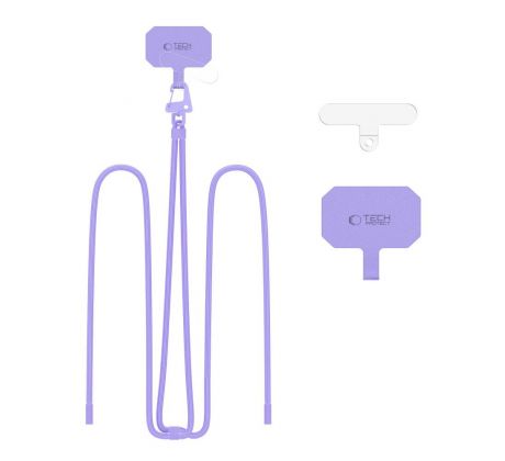 UNIVERZÁLNA ŠNÚRKA NA TELEFÓN POD KRYT / POPRUH TECH-PROTECT C5S ROPE CROSSBODY STRAP LAVENDER