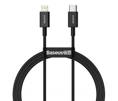 BASEUS cablel Type C to Lightning PD 20W Superior CATLYS-A01 1 m cierny