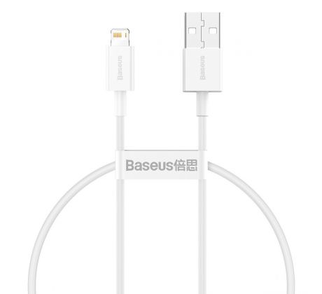 BASEUS cablel USB A to Apple Lightning 8-pin 2,4A Superior Series Fast Charging CALYS-02 0.25 meter biely