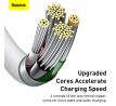 BASEUS cablel USB A to Apple Lightning 8-pin 2,4A Superior Series Fast Charging CALYS-02 0.25 meter biely