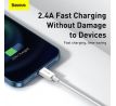 BASEUS cablel USB A to Apple Lightning 8-pin 2,4A Superior Series Fast Charging CALYS-02 0.25 meter biely