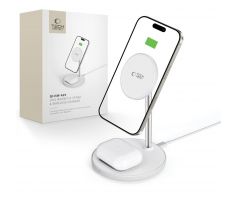 BEZDRÔTOVÁ NABÍJAČKA TECH-PROTECT QI15W-A39 2IN1 MAGNETIC MAGSAFE WIRELESS CHARGER WHITE