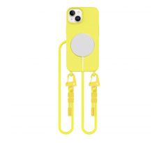 KRYT SO ŠNÚRKOU/POPRUH NA TELO TECH-PROTECT MAGNECKLACE MAGSAFE iPhone 15 CANARY YELLOW