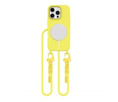 KRYT SO ŠNÚRKOU/POPRUH NA TELO TECH-PROTECT MAGNECKLACE MAGSAFE iPhone 16 Pro CANARY YELLOW