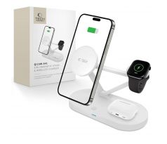 BEZDRÔTOVÁ NABÍJAČKA TECH-PROTECT QI15W-A41 3IN1 MAGNETIC MAGSAFE WIRELESS CHARGER WHITE