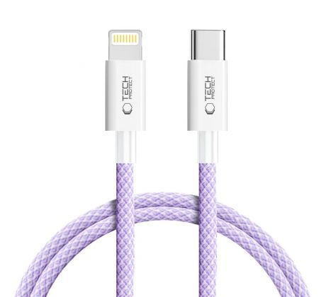 KÁBEL TECH-PROTECT ULTRABOOST LITE LIGHTNING CABLE PD27W/3A 100CM MAUVE