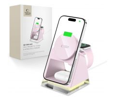 BEZDRÔTOVÁ NABÍJAČKA TECH-PROTECT QI15W-A43 3IN1 MAGNETIC MAGSAFE WIRELESS CHARGER BABY PINK