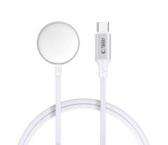 TECH-PROTECT MC02 ULTRABOOST MAGNETIC CHARGER TYPE-C CABLE 100CM APPLE WATCH WHITE